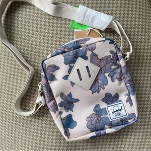 Herschel Supply Company Cream and Purple Crossbody Bag with Adjustable Strap